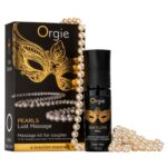 Orgie Pearl Lust perlový náhrdelník s masážnym olejom 30 ml