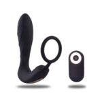 Stimulátor prostaty - vibračný s krúžkom na penis