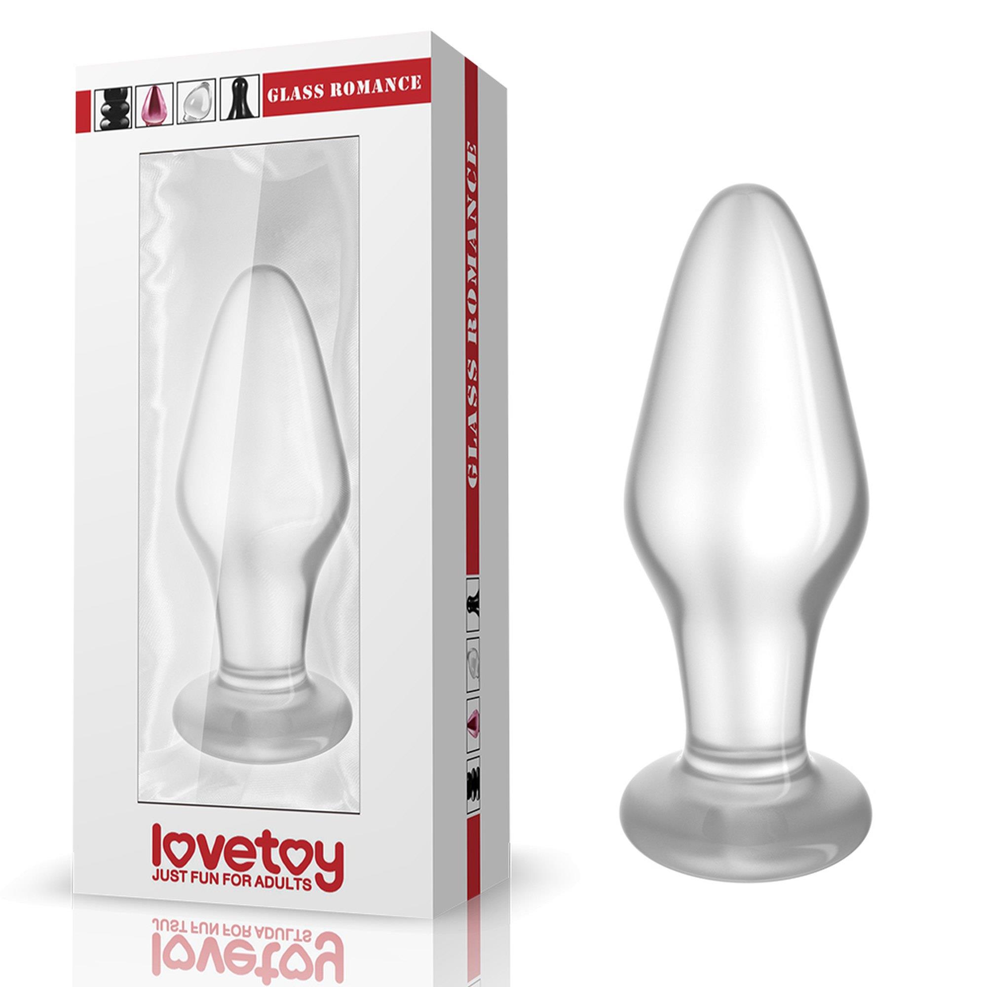 10-GS11-10 Análny kolík Lovetoy Glass Romance Clear 4.3" – Obrázok 1