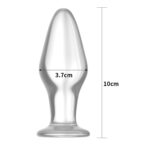 Análny kolík Lovetoy Glass Romance Clear 4.3" – Obrázok 5