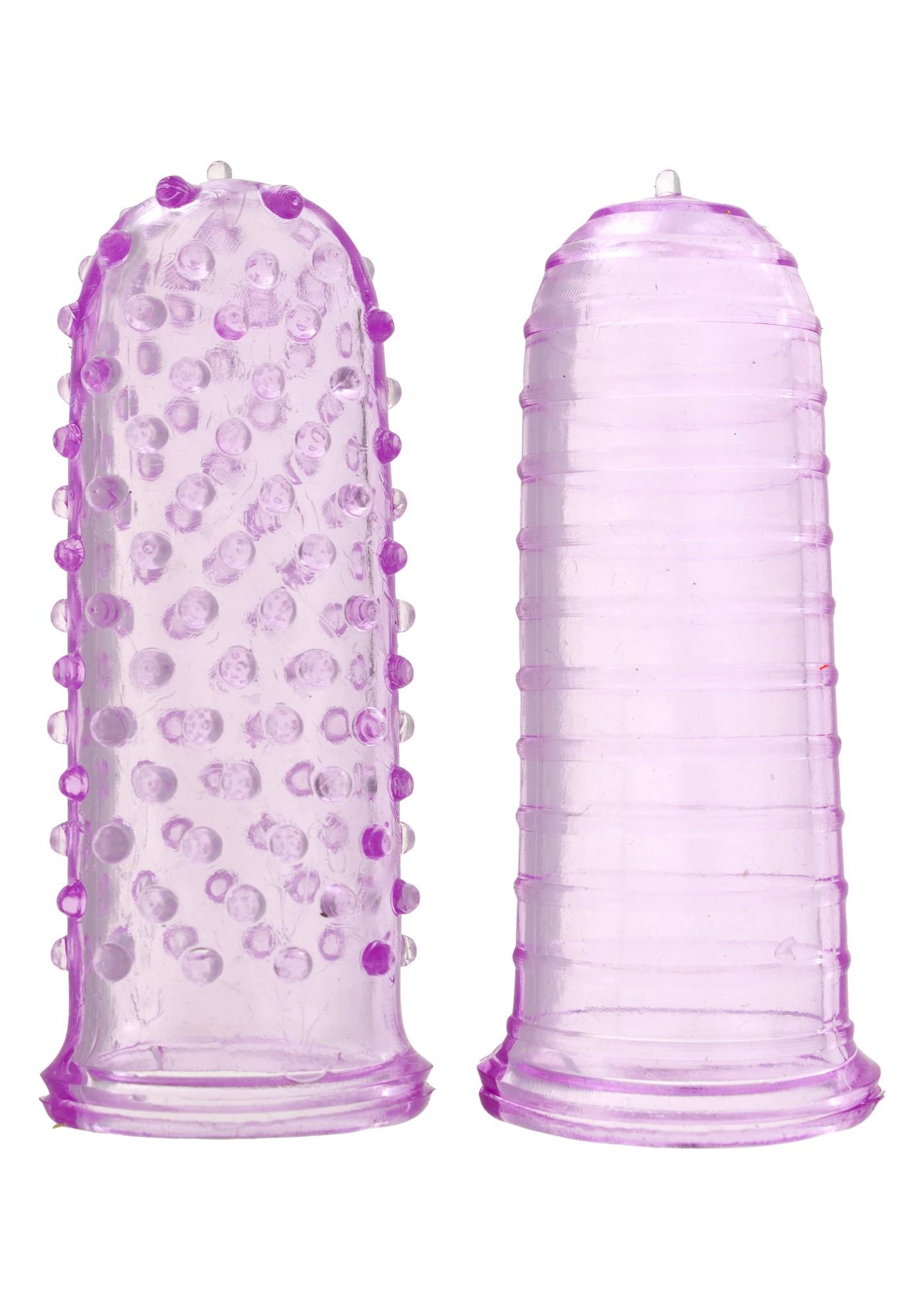 10315_PURPLE_01 Nadstavec na prsty - ToyJoy SEXY FINGER TICKLERS PURPLE – Obrázok 1