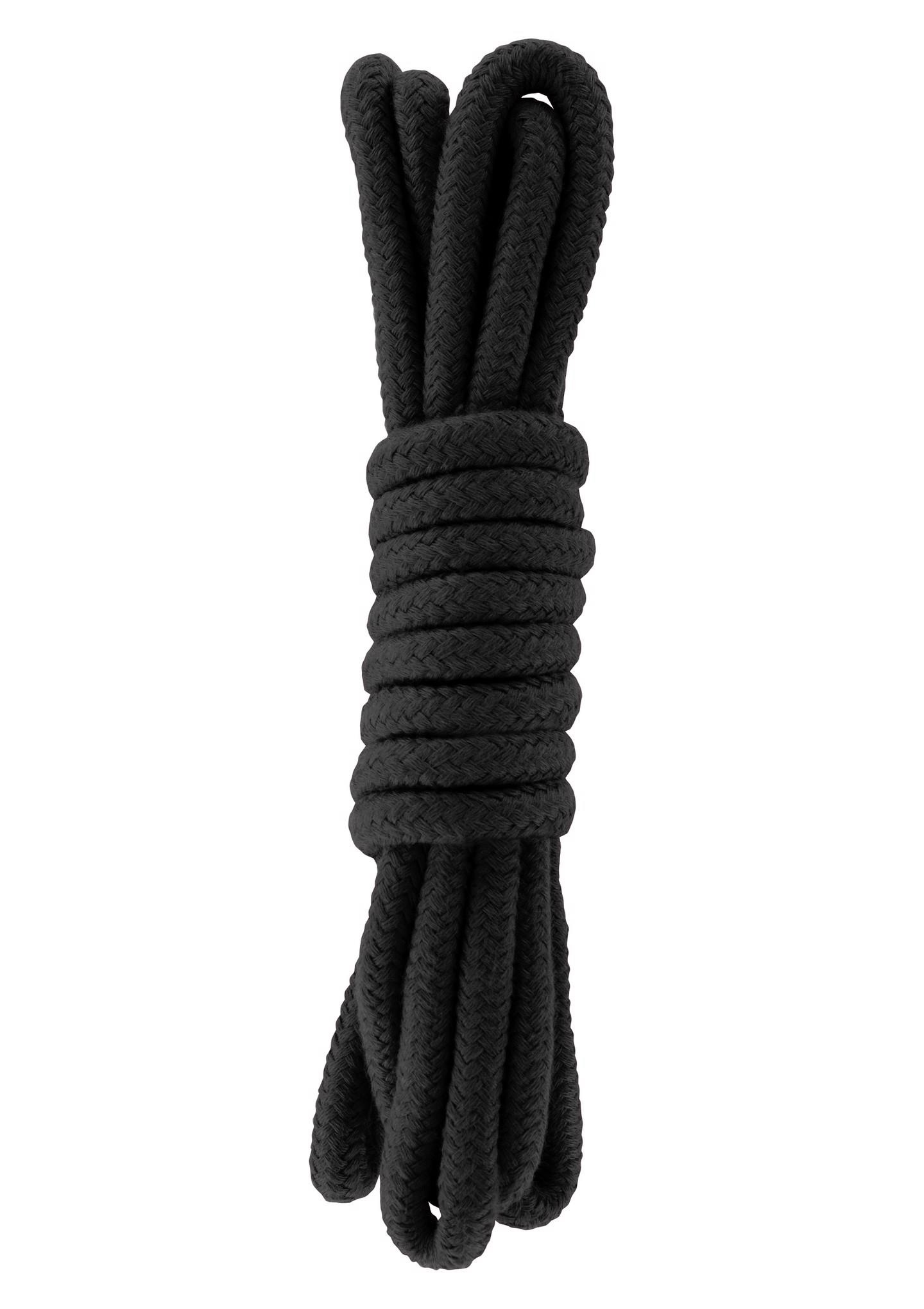 17020_BLACK_01 Bondážne lano čierne 3m – Obrázok 1