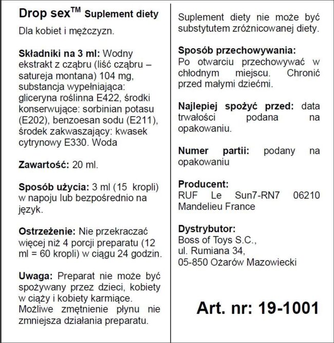 DROP SEX 20 ML – Obrázok 2