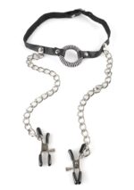 Fetish Fantasy O-RING GAG W.NIPPLE CLAMPS