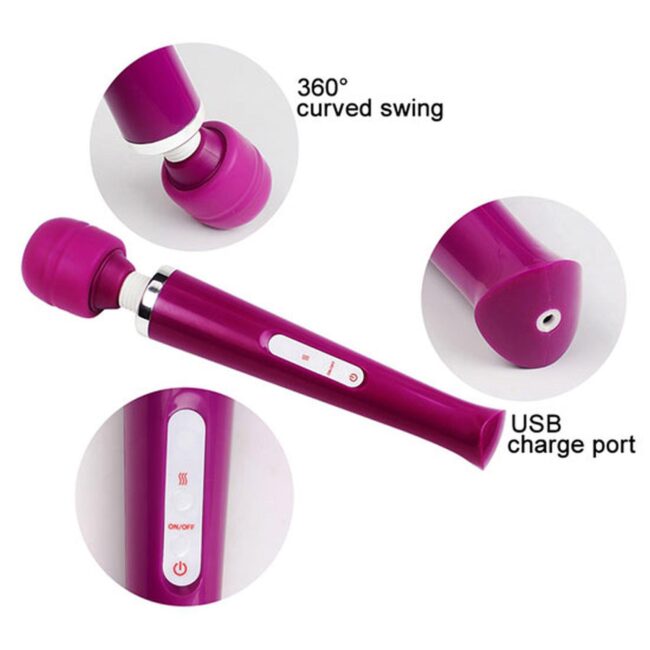 Magic Massager Wand USB Pink 10 Function – Obrázok 10