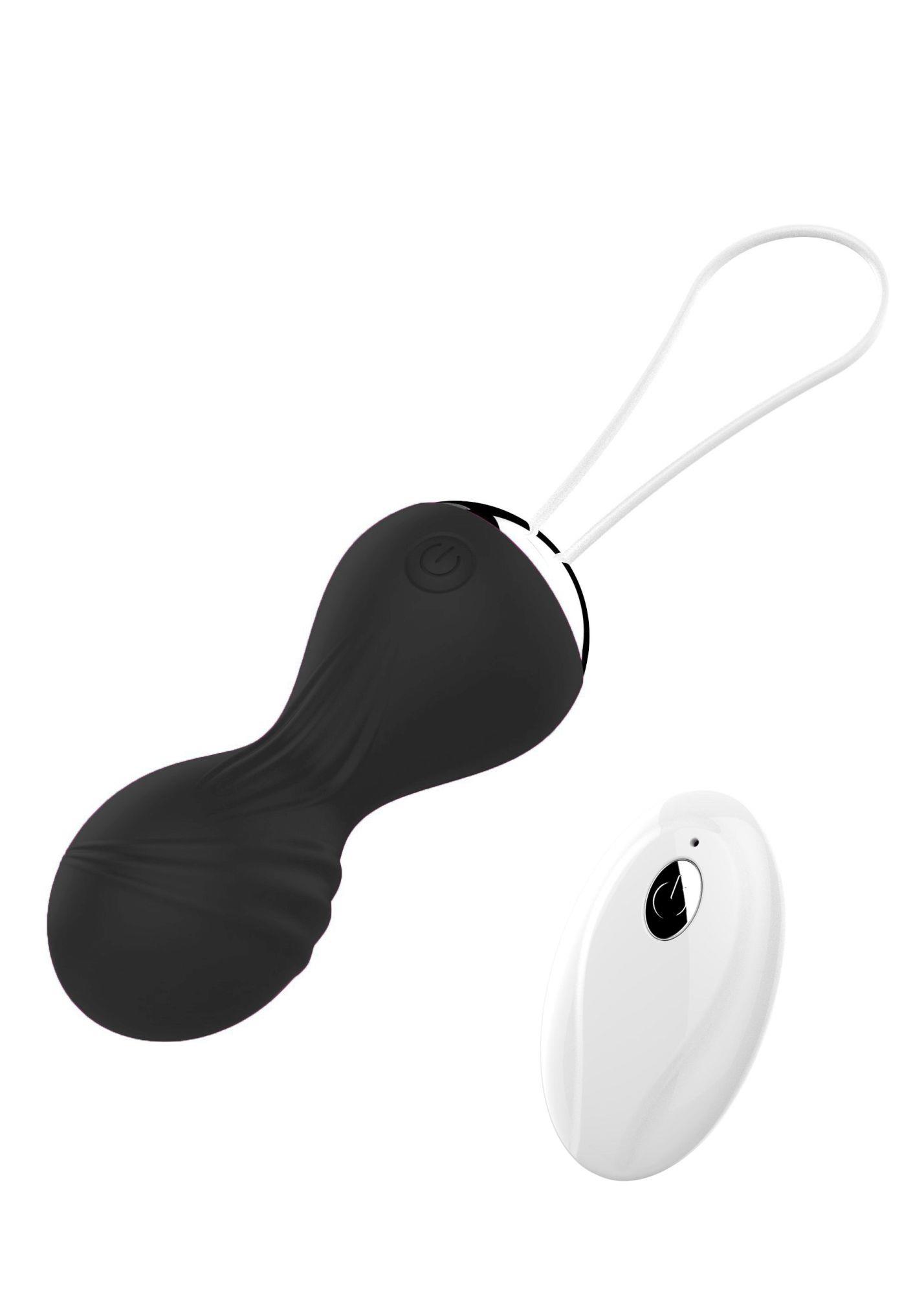 22-00025 Vibrating Silicone Kegel Balls USB 10 Function / Remote control -Black – Obrázok 1