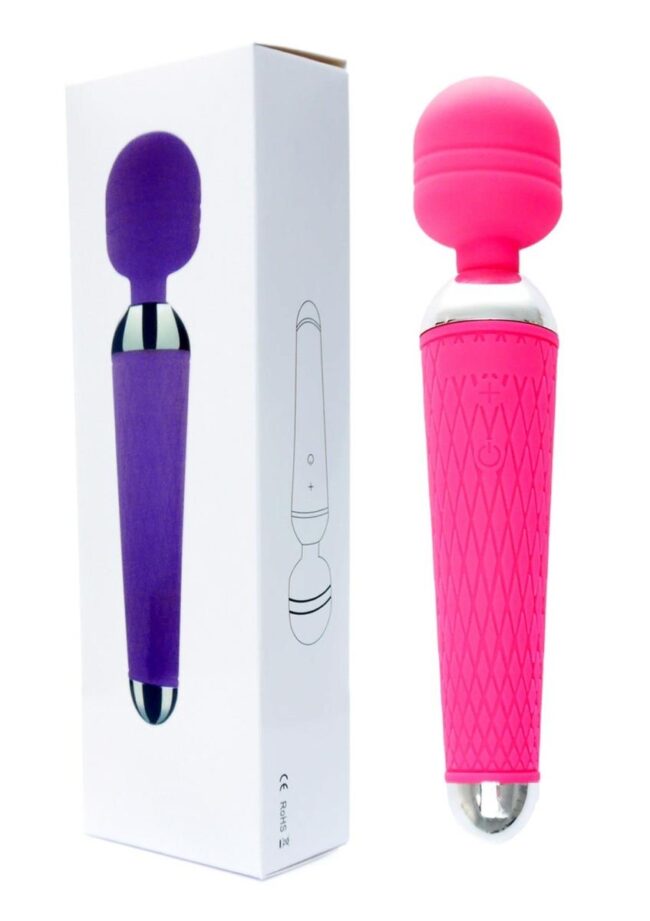 Stimulátor Power Massager Wand USB Pink 10 funkcií – Obrázok 6