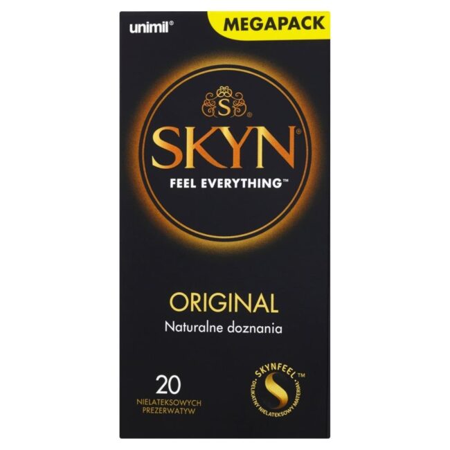Bezlatexové kondómy Unimil Skyn Original 20ks – Obrázok 2