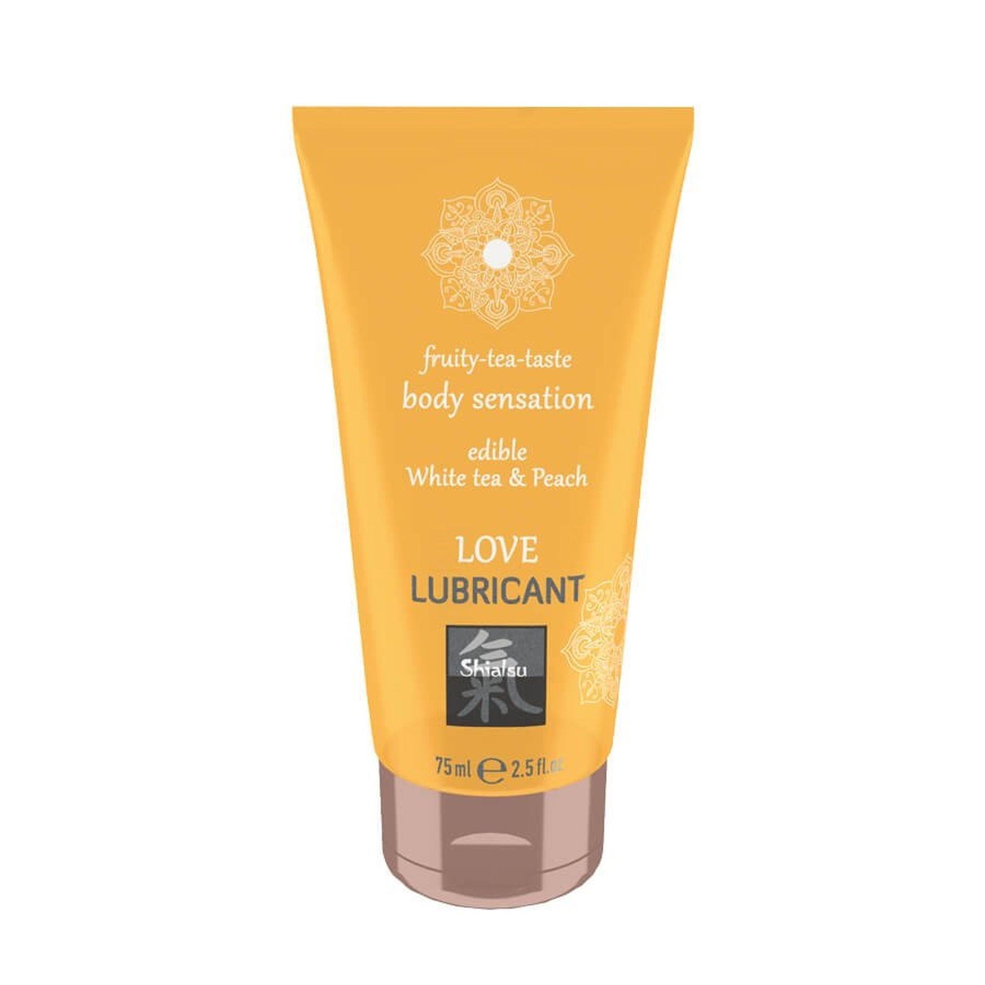 3-67040 Lubrikačný gél SHIATSU Love lubricant edible White tea & Peach – Obrázok 1