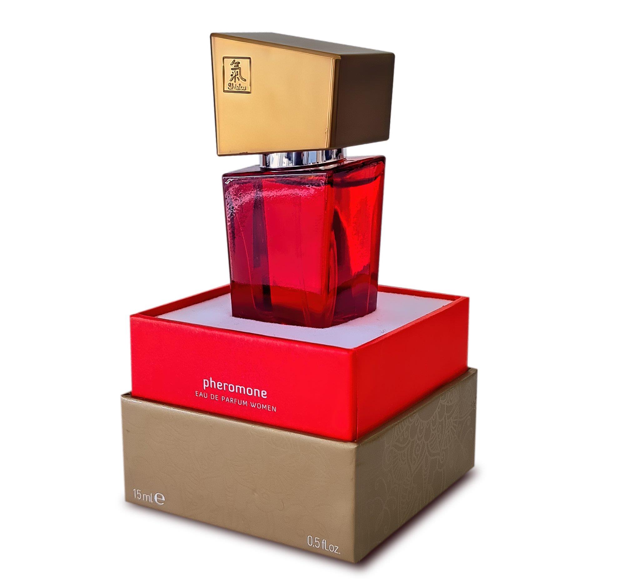 3-67144 Feromóny SHIATSU Pheromon Fragrance woman red 15 ml – Obrázok 1