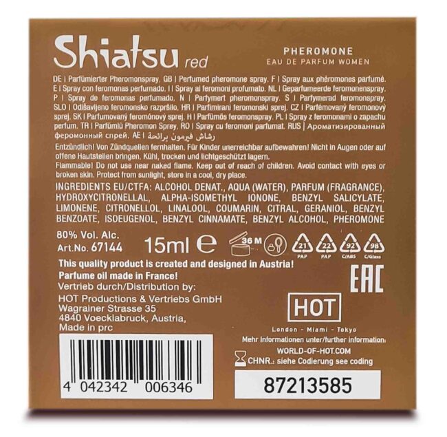 Feromóny SHIATSU Pheromon Fragrance woman red 15 ml – Obrázok 8