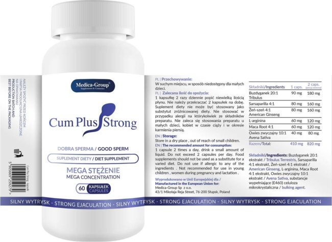 Cum Plus Strong - 60 caps – Obrázok 3