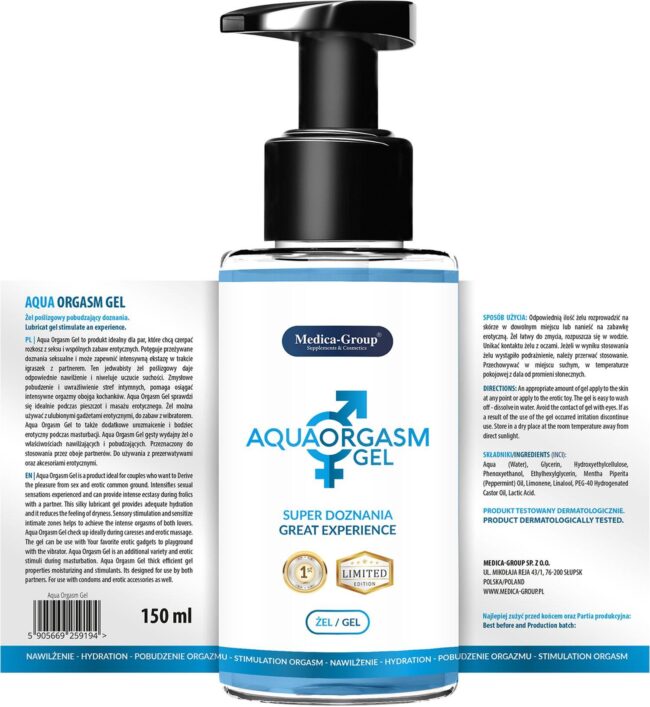Aqua Orgasm - Gél 150 ml – Obrázok 2