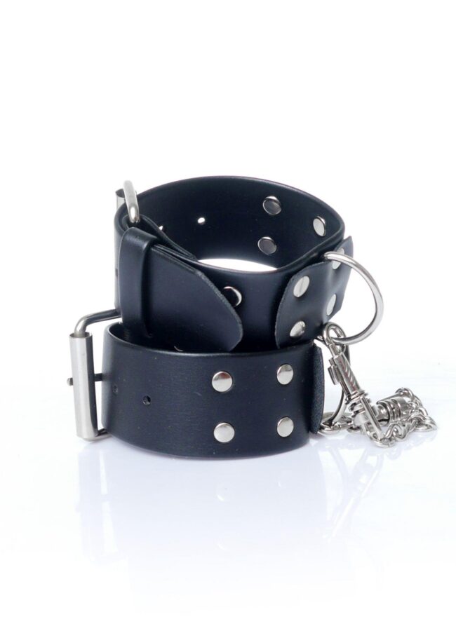 Putá Handcuffs with studs 4 cm  Fetish Boss Series – Obrázok 2