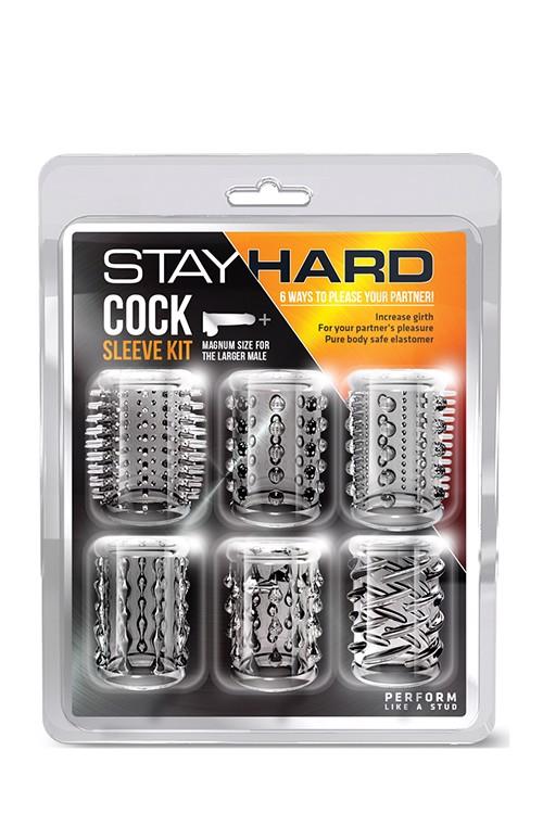 35-330223 Nadstavce STAY HARD COCK SLEEVE KIT CLEAR – Obrázok 1