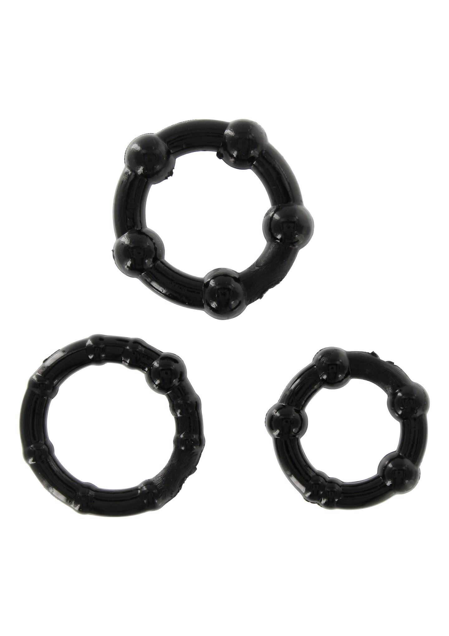 35500_BLACK_01 STAY HARD - THREE RINGS - BLACK – Obrázok 1