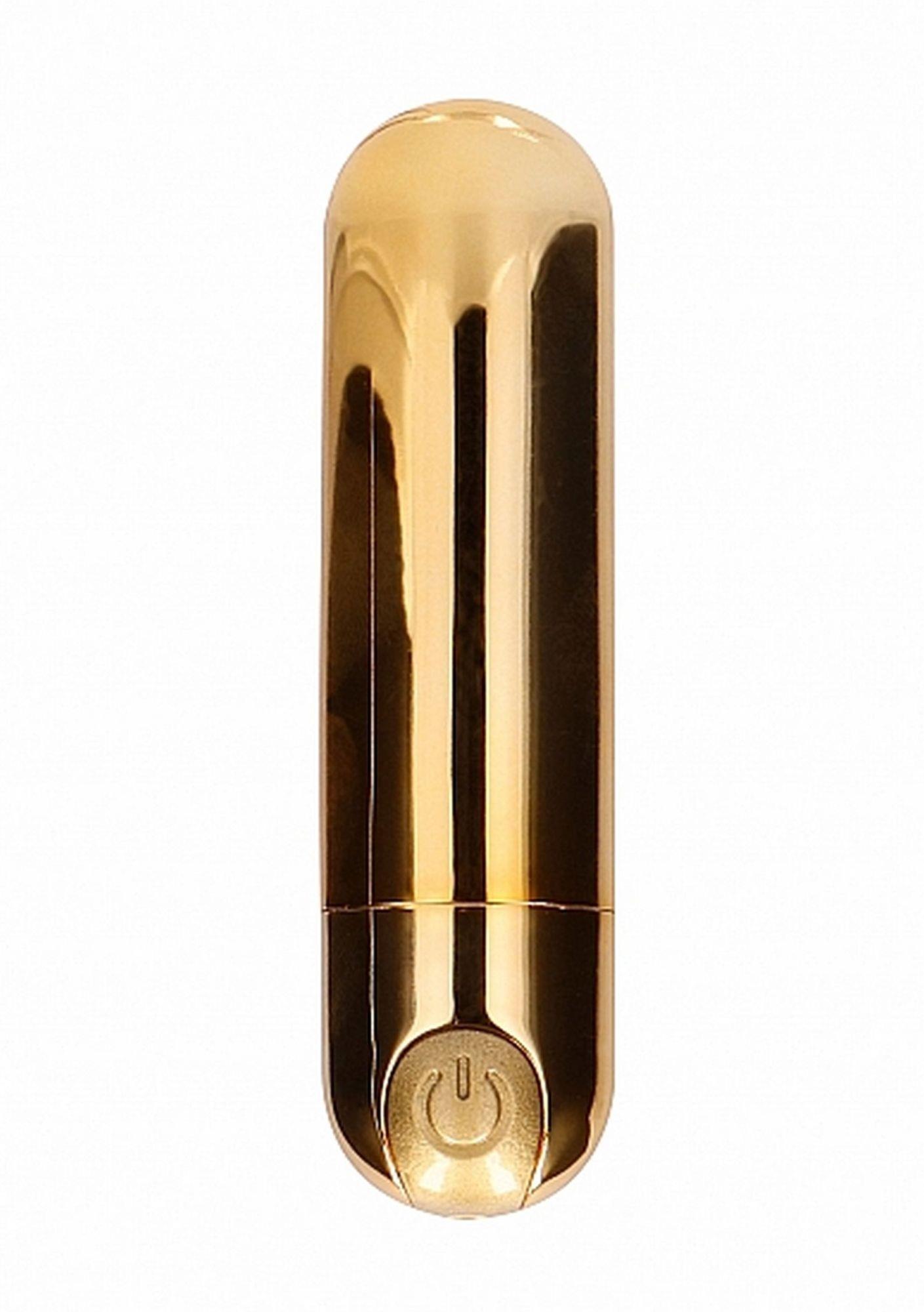 36-BGT006GLD Vibrátor Bullet - Gold 10 rýchlostný nabíjateľný – Obrázok 1