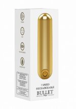 Vibrátor Bullet - Gold 10 rýchlostný nabíjateľný – Obrázok 2