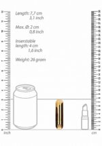 Vibrátor Bullet - Gold 10 rýchlostný nabíjateľný – Obrázok 3