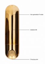 Vibrátor Bullet - Gold 10 rýchlostný nabíjateľný – Obrázok 8