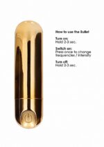 Vibrátor Bullet - Gold 10 rýchlostný nabíjateľný – Obrázok 9