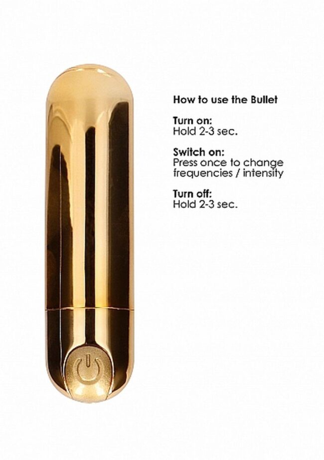 Vibrátor Bullet - Gold 10 rýchlostný nabíjateľný – Obrázok 9