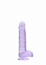 6" / 15 cm Realistic Dildo With Balls - Purple – Obrázok 4