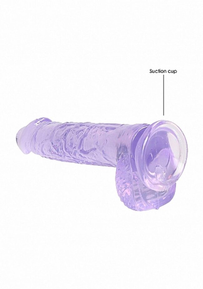6" / 15 cm Realistic Dildo With Balls - Purple – Obrázok 5
