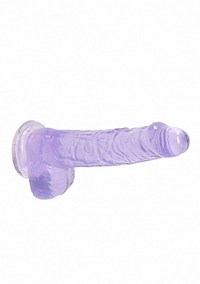 6" / 15 cm Realistic Dildo With Balls - Purple – Obrázok 6
