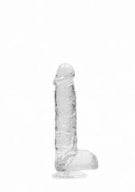 6" / 15 cm Realistic Dildo With Balls - Transparent – Obrázok 4