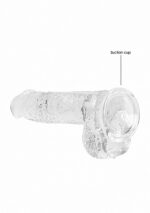 6" / 15 cm Realistic Dildo With Balls - Transparent – Obrázok 5