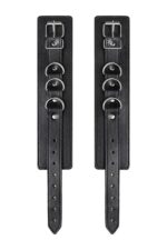 Anonymo handcuffs, PU leather, black, 26.5 cm – Obrázok 5