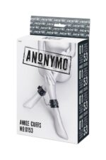 Anonymo handcuffs, PU leather, black, 26.5 cm – Obrázok 7
