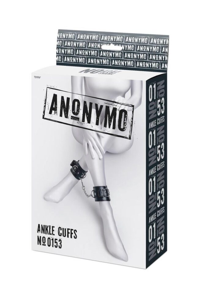 Anonymo handcuffs, PU leather, black, 26.5 cm – Obrázok 7