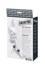 Anonymo handcuffs, PU leather, black, 26.5 cm – Obrázok 8