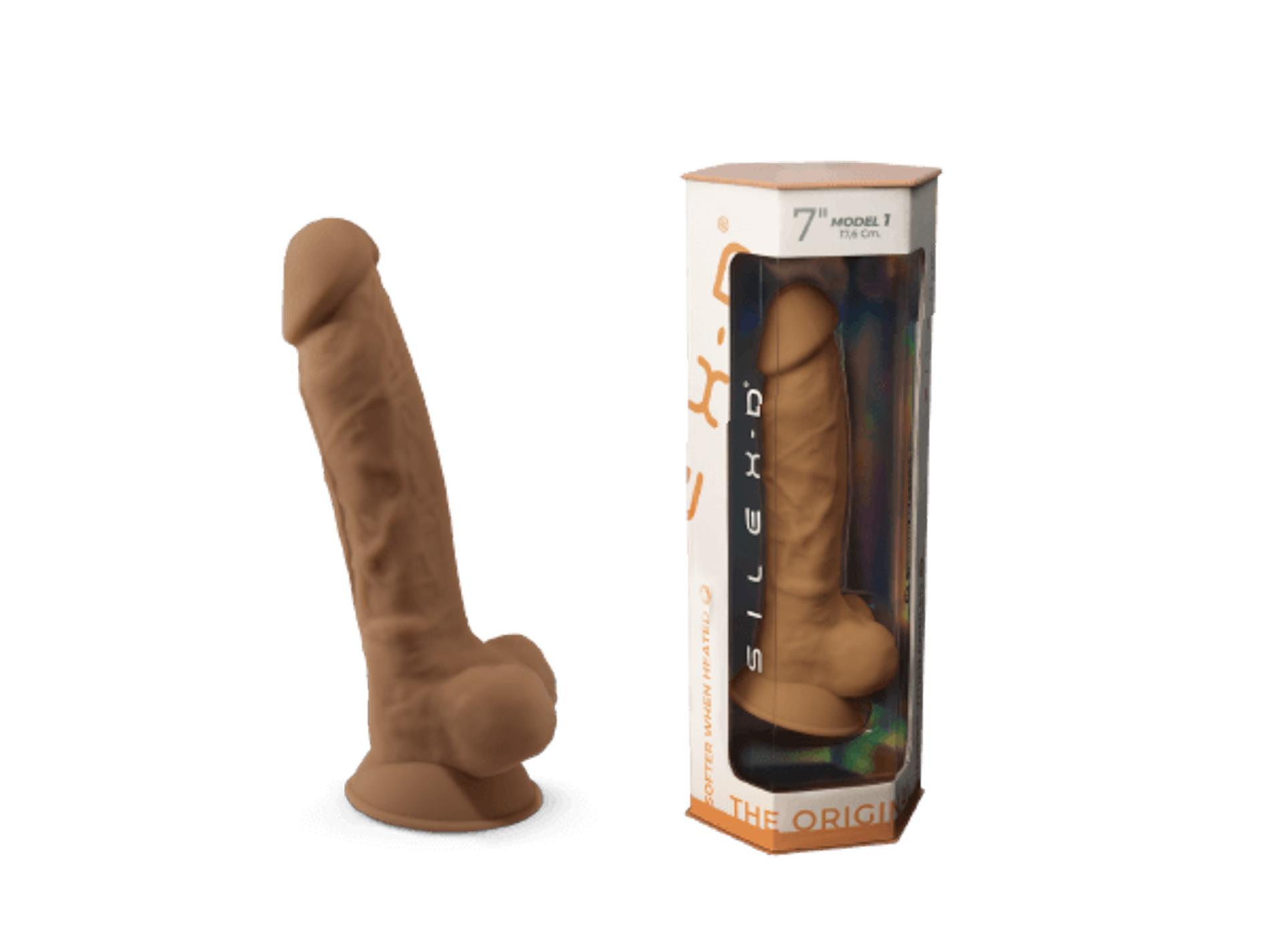 4-220260_01 Dildo SilexD Model 1 (7'') Caramel BOX – Obrázok 1