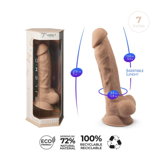 Dildo- SilexD Model 1 ( 7" ) Flesh – Obrázok 11
