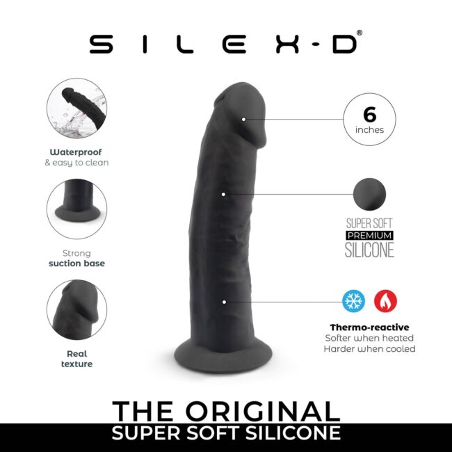 Dildo -Silex D Model 2 ( 6'' )BLACK BOX – Obrázok 6