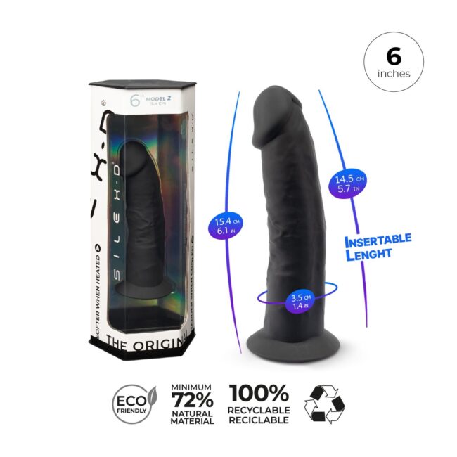 Dildo -Silex D Model 2 ( 6'' )BLACK BOX – Obrázok 9