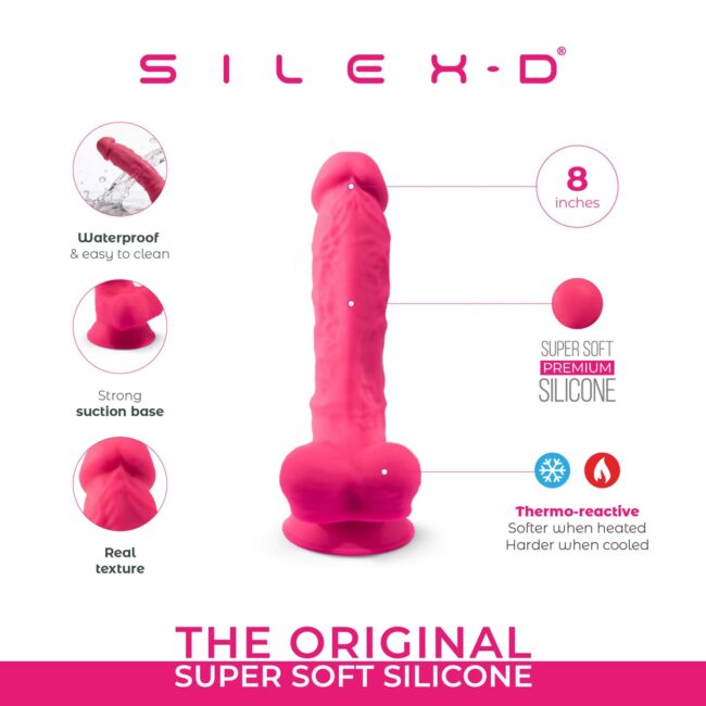Dildo SilexD Pink Model 1 (8'') – Obrázok 8