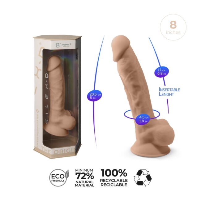Dildo - SilexD Model 1 (8") Flesh BOX – Obrázok 11