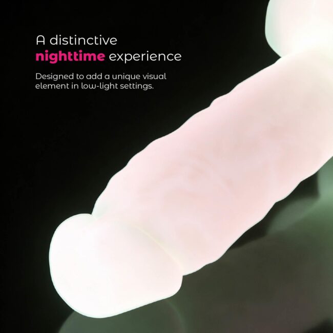 Dildo SilexD Model 1 7" Pink Glow in the Dark – Obrázok 13