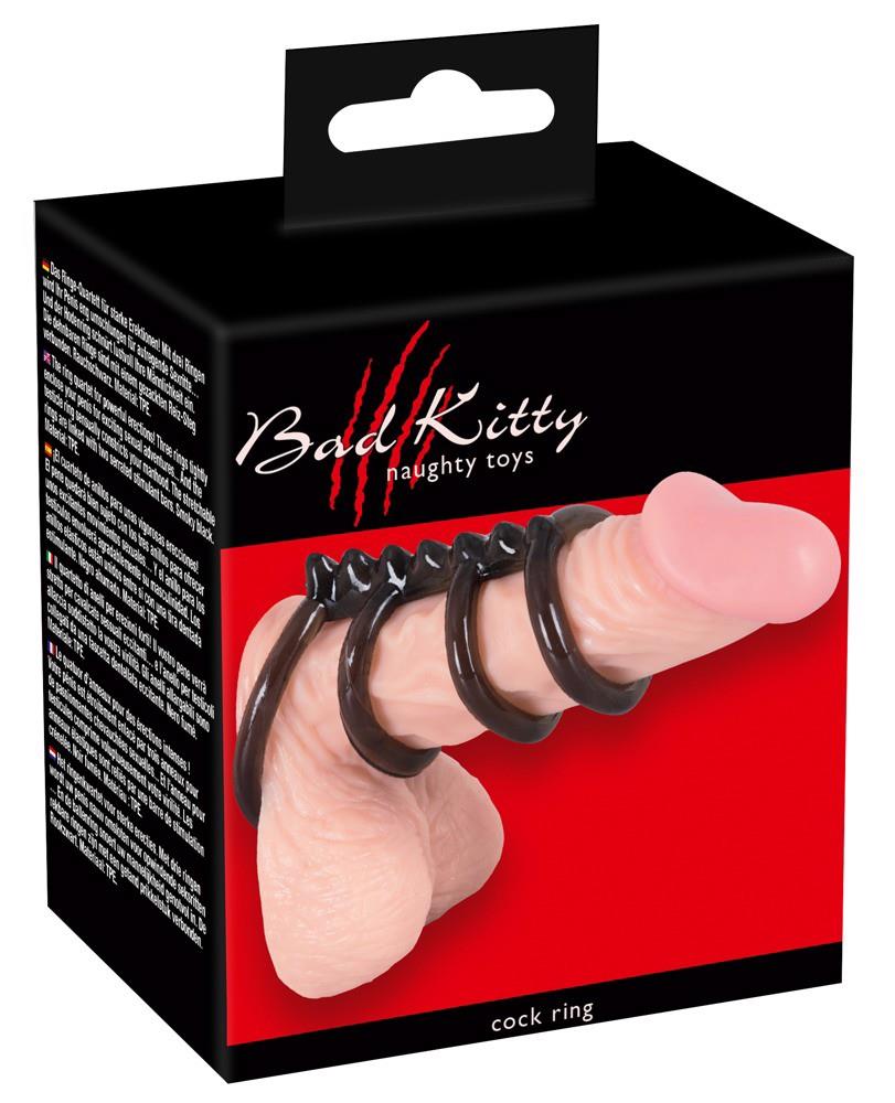 42-05055870000 Bad Kitty 4 Rings Krúžky na penis – Obrázok 1