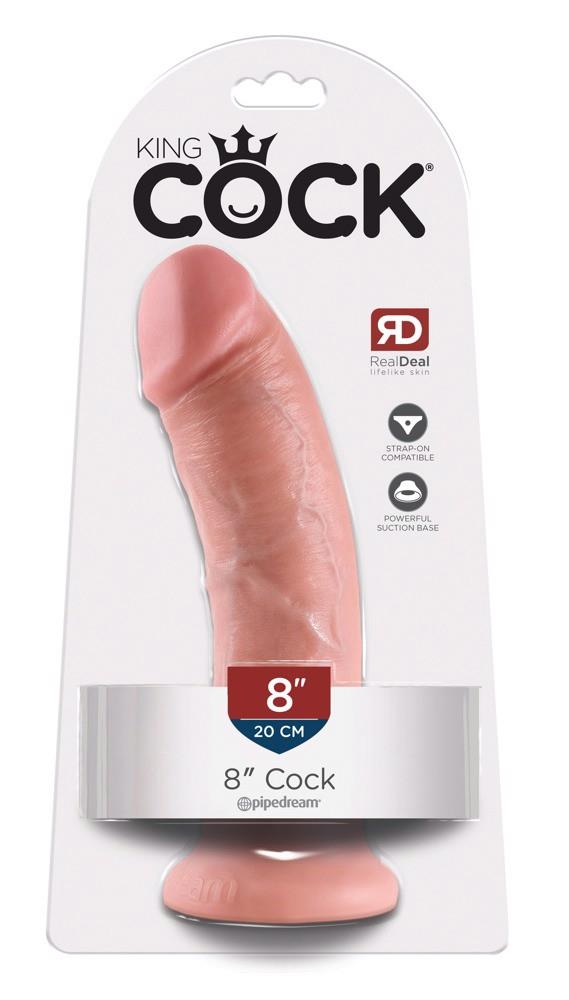 42-05327460000 King Cock 8 inch Skin-coloured – Obrázok 1