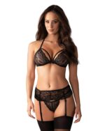 Obsessive Set 838-SEG-1 komplet 3-dielny čierny S/M