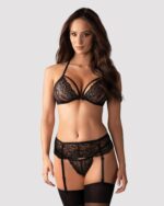 Obsessive Set 838-SEG-1 komplet 3-dielny čierny S/M – Obrázok 4