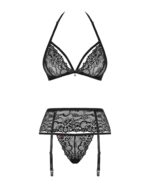 Obsessive Set 838-SEG-1 komplet 3-dielny čierny S/M – Obrázok 5