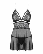 Obsessive 838-BAB-1 babydoll košieľka a tangá čierne L/XL – Obrázok 4