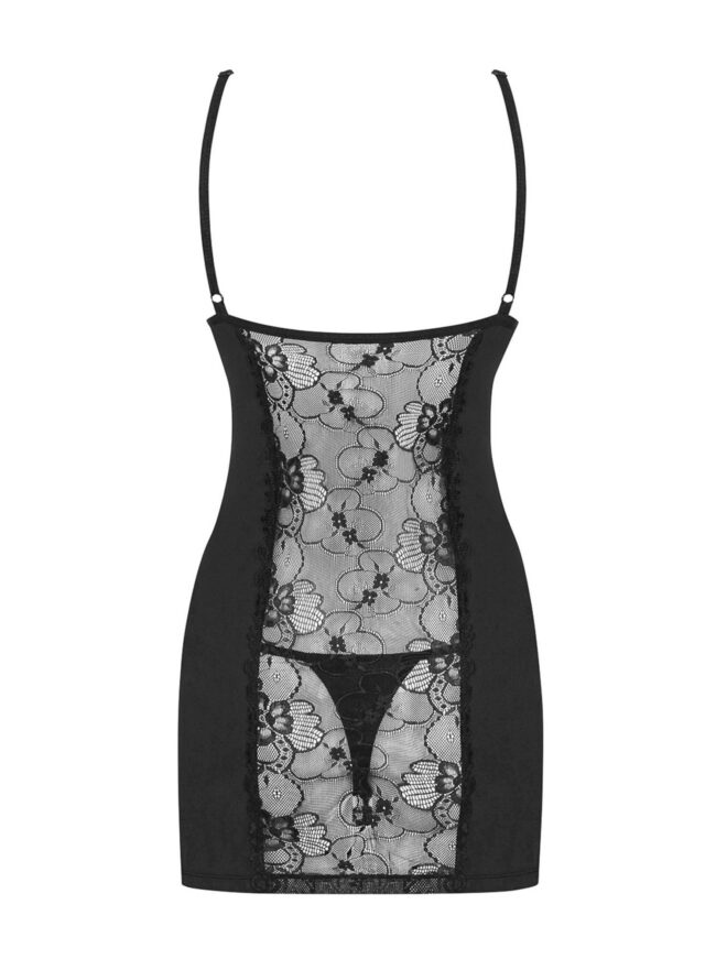 Obsessive Heartina košieľka a tangá čierna L/XL – Obrázok 6
