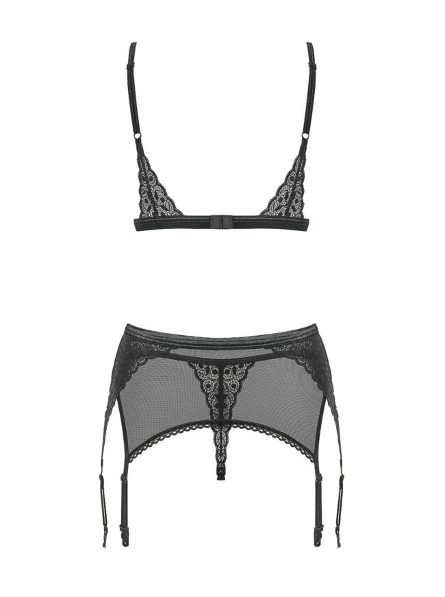 Obsessive Shibu komplet 3-dielny čierny L/XL – Obrázok 6